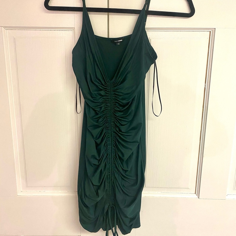 Green Ruched Dress